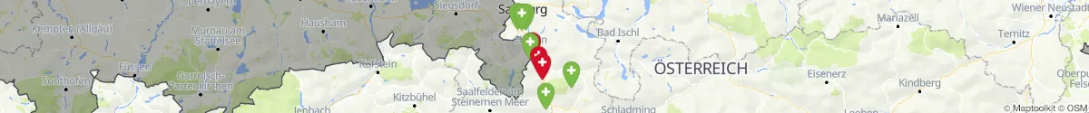 Kartenansicht für Apotheken-Notdienste in der Nähe von Kuchl (Hallein, Salzburg)